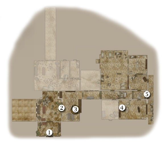 Oznaczenia: 1 - miejsce startu - The Rabbit Hole - Zadanie 3 (cz.1) - Rozdział 7 - Brothers in Arms: Hells Highway - poradnik do gry