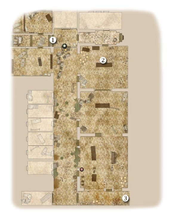 Oznaczenia: 1 - miejsce startu (kontynuacja) - The Rabbit Hole - Zadanie 3 (cz.1) - Rozdział 7 - Brothers in Arms: Hells Highway - poradnik do gry