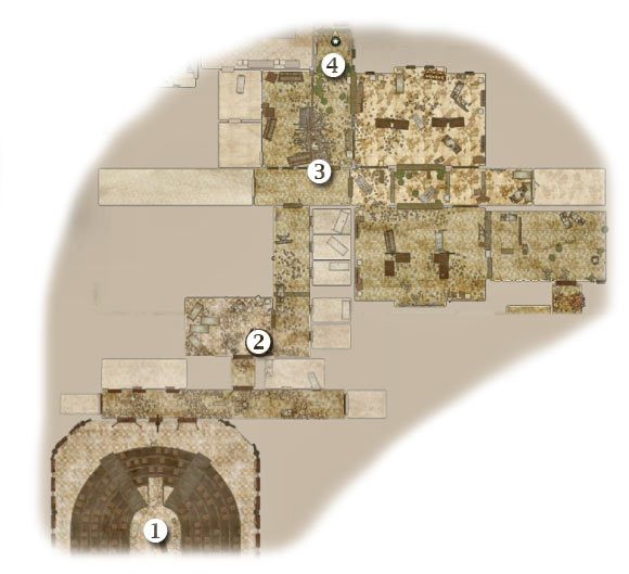Oznaczenia: 1 - miejsce startu (kontynuacja) - The Rabbit Hole - Zadanie 3 (cz.4) - Rozdział 7 - Brothers in Arms: Hells Highway - poradnik do gry