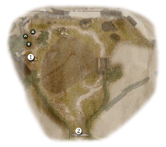 Oznaczenia: 1 - miejsce startu - Tooth and Nail - Zadanie 1 (cz.1) - Rozdział 10 - Brothers in Arms: Hells Highway - poradnik do gry