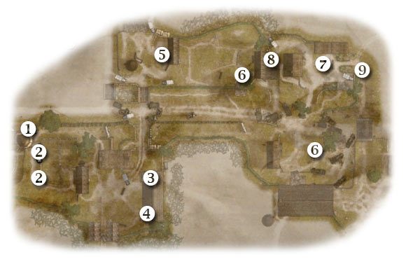 Oznaczenia: 1 - miejsce startu - Tooth and Nail - Zadanie 2 (cz.1) - Rozdział 10 - Brothers in Arms: Hells Highway - poradnik do gry