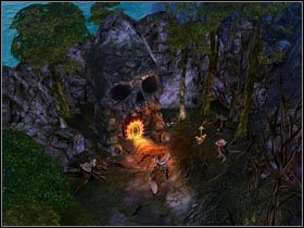 Wejście do jaskini, w której ukrywa się wiedźma. - Arlania (cz.3) | Zadania poboczne Kings Bounty Legenda - Kings Bounty: Legenda - poradnik do gry