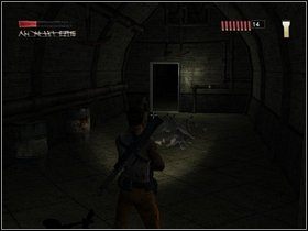 Dalej drabiną na końcu tunelu i po schodach do pomieszczenia z graffiti - Punkt zwrotny - Część piąta - The Suffering: Zniewolony - poradnik do gry