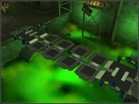 Przeleć Batmanem (Glide Suit) na drugą stronę i pociągnij za dźwignię, by zbudować most - Jokers Home Turf (cz.3) | Heros Episode 3 | LEGO Batman The Videogame - LEGO Batman: The Videogame - poradnik do gry