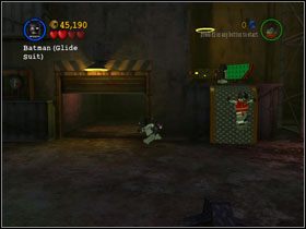 Wyjdź po metalowej platformie i otwórz drzwi po lewej - Jokers Home Turf (cz.4) | Heros Episode 3 | LEGO Batman The Videogame - LEGO Batman: The Videogame - poradnik do gry