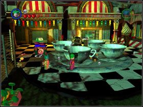 Free Play: Uruchom generator Jokerem, a pomiędzy filiżankami pojawi się Kanister (#6) - Little Fun at the Big Top (cz.2) | Heros Episode 3 | LEGO Batman The Videogame - LEGO Batman: The Videogame - poradnik do gry