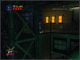 Free Play: Obok budynku, w którym siedział naukowiec, jest uchwyt, by dostać się na dach - In the Dark Night (cz.1) | Heros Episode 3 | LEGO Batman The Videogame - LEGO Batman: The Videogame - poradnik do gry