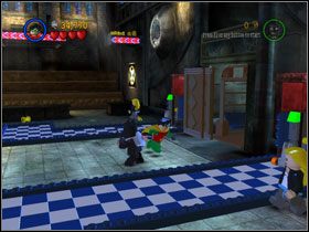 Z klocków, które spadły, ułóż niebiesko-białe płytki - In the Dark Night (cz.2) | Heros Episode 3 | LEGO Batman The Videogame - LEGO Batman: The Videogame - poradnik do gry