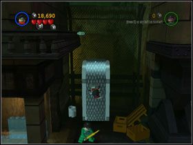 Free Play: Rozbij szybę (Sonic Suit) i zabierz leżący za nią Kanister (#6) - The Riddler Makes a Withdrawal (cz.2) | Villiant Episode 4 - LEGO Batman: The Videogame - poradnik do gry