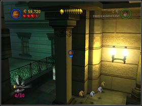 Z boku budynku jest ukryty Kanister (#9) - The Riddler Makes a Withdrawal (cz.2) | Villiant Episode 4 - LEGO Batman: The Videogame - poradnik do gry