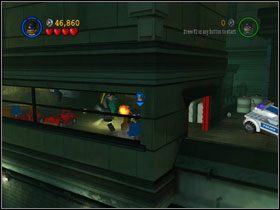 Free Play: Zniszcz srebrne kraty po lewej - w środku znajdziesz Kanister (#10) - The Riddler Makes a Withdrawal (cz.2) | Villiant Episode 4 - LEGO Batman: The Videogame - poradnik do gry