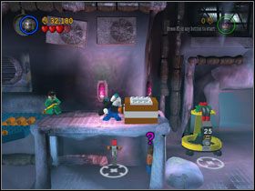 Stojąc na platformie, przejmij kontrolę nad gościem za szybą i zrzuć brązową skrzynkę - On the Rocks (cz.2) | Villiant Episode 4 | LEGO Batman The Videogame - LEGO Batman: The Videogame - poradnik do gry