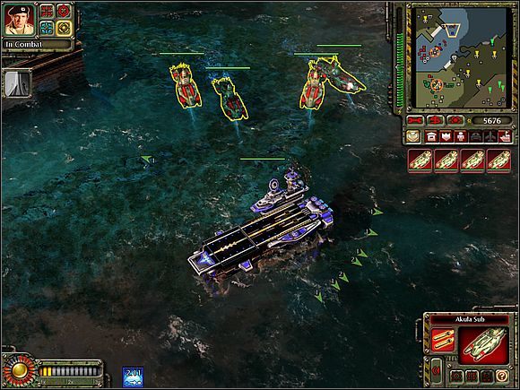 Zniszcz nimi wrogi lotniskowiec, a następnie podeślij je w pobliże Tesli i Stingrayów - Genewa - Opis przejścia (cz.1) - Sowieci - Command & Conquer: Red Alert 3 - poradnik do gry