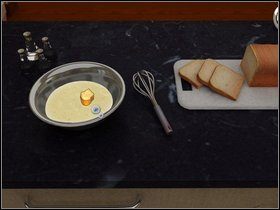 Użyj na misce jaj, ekstraktu waniliowego i mleka, następnie kliknij na trzepaczkę - Masz to na co zasługujesz (What goes around, comes around) cz.1 - The Hardy Boys: The Hidden Theft - poradnik do gry