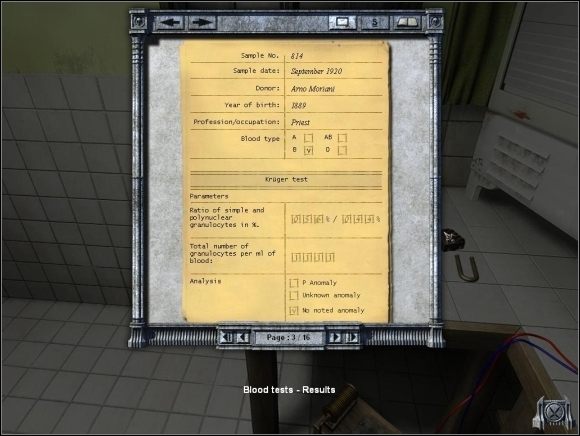 1 - 11. Vladovista, powrót - Badanie dla próbki 814 (Arno Moriani) - Dracula 3: The Path of the Dragon - poradnik do gry