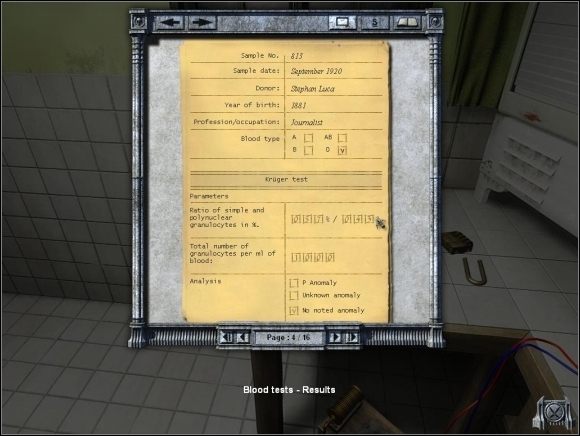 Wróć do mikroskopu i tak jak poprzednio zaznacz oba przyciski, by były podświetlone - 11. Vladovista, powrót - Badanie dla próbki 813 (Stephan Luca) - Dracula 3: The Path of the Dragon - poradnik do gry