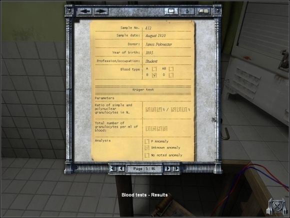 1 - 11. Vladovista, powrót - Badanie dla próbki 812 (Janos Pekmaster) - Dracula 3: The Path of the Dragon - poradnik do gry