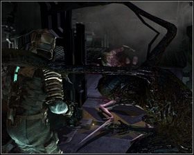 Wsiadamy do niej i ruszamy do przodu, naciskając E - Korekta kursu (cz.2) | Rozdział 03 | Solucja Dead Space - Dead Space - poradnik do gry