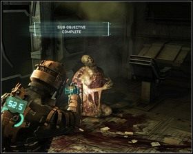 W głównym pomieszczeniu zachodniej komory uprawnej znajduje się winda, wyjeżdżamy na drugi poziom - Groźne środowisko (cz.1) | Rozdział 06 | Solucja Dead Space - Dead Space - poradnik do gry