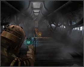 Na tym samym poziomie idziemy przez drzwi do chłodni zachód - Groźne środowisko (cz.2) | Rozdział 06 | Solucja Dead Space - Dead Space - poradnik do gry