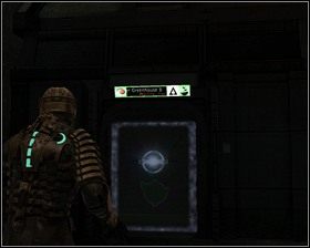 Zaraz za drzwiami, po prawej znajduje się pojemnik - Groźne środowisko (cz.3) | Rozdział 06 | Solucja Dead Space - Dead Space - poradnik do gry