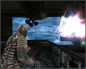Idziemy w kierunku pasa startowego przy którym stoi prom i oglądamy cut-scenkę - Alternatywne rozwiązania (cz.2) | Rozdział 11 | Solucja Dead Space - Dead Space - poradnik do gry