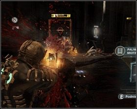 Gdy brama zostanie otwarta dopychamy wózek do zamkniętego mostu, wchodzimy do wielkiej hali i rozlega kwarantanna, a my musimy uporać się z hordą mutantów - Martwa przestrzeń (cz.2) | Rozdział 12 | Solucja Dead Space - Dead Space - poradnik do gry