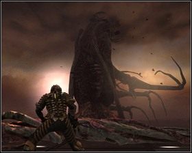 W drugiej fazie walki celujemy w żółte kokony, które monstrum co jakiś czas odsłania - Martwa przestrzeń (cz.3) | Rozdział 12 | Solucja Dead Space - Dead Space - poradnik do gry