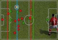 Zespół czerwony posiada piłkę - Linia piłki | Formacje i rozgrywanie | Pro Evolution Soccer 2009 - Pro Evolution Soccer 2009 - poradnik do gry