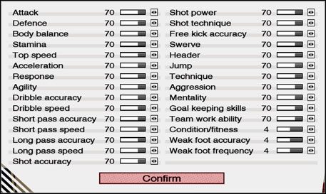 Forma jest przedstawiona w formie strzałek - Poradnik do gry - Atrybuty piłkarzy | Pro Evolution Soccer 2009 - Pro Evolution Soccer 2009 - poradnik do gry