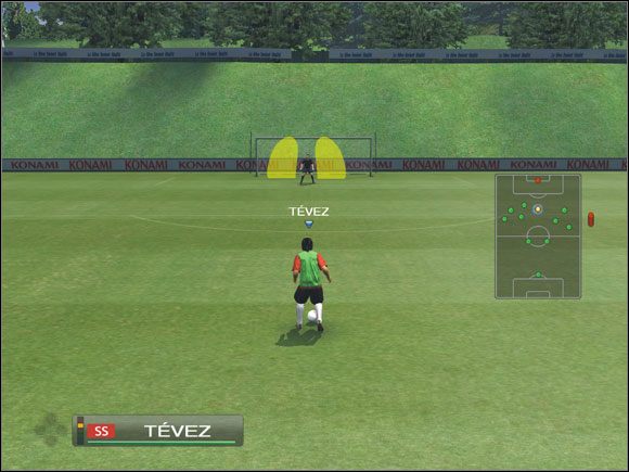 Nie wolno zapominać o zasięgu bramkarza przy strzałach z dystansu. - Elementy sterowania | Pro Evolution Soccer 2009 - Pro Evolution Soccer 2009 - poradnik do gry