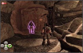 Zdewastuj zabarykadowane deskami przejście, kawałek dalej dotrzesz do uprzednio zamkniętych drzwi - Początek wyprawy | Fabuła w Fable II - Fable II - poradnik do gry