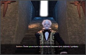 Przebudzisz się w barakach, w nowym stroju i obroży, która za nieposłuszeństwo pozbawia Cię punktów doświadczenia - Iglica | Fabuła w Fable II - Fable II - poradnik do gry