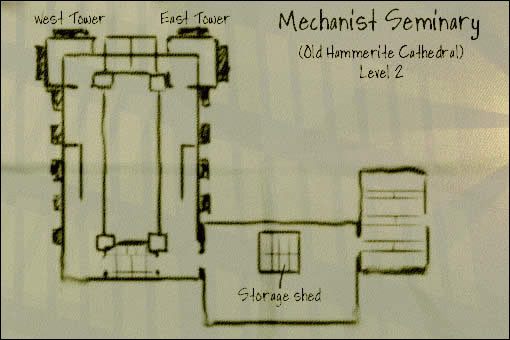 Po lewo znajduje się pracownia Mechanistów - wrócimy tu później - 05: Eavesdropping | Thief 2 The Metal Age - Thief 2: The Metal Age - poradnik do gry