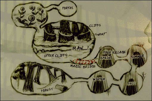 Przechodzimy most i uciszamy okoliczne patrole i idziemy prosto do pomieszczenia z rzeźbą ludzkiej twarzy - 09: Trail of Blood | Thief 2 The Metal Age - Thief 2: The Metal Age - poradnik do gry