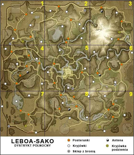 1 - Leboa-Sako - Mapa ogólna | Mapy w Far Cry 2 - Far Cry 2 - poradnik do gry