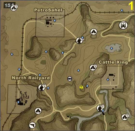 1 - Leboa-Sako - Sektory 1-3 | Mapy w Far Cry 2 - Far Cry 2 - poradnik do gry