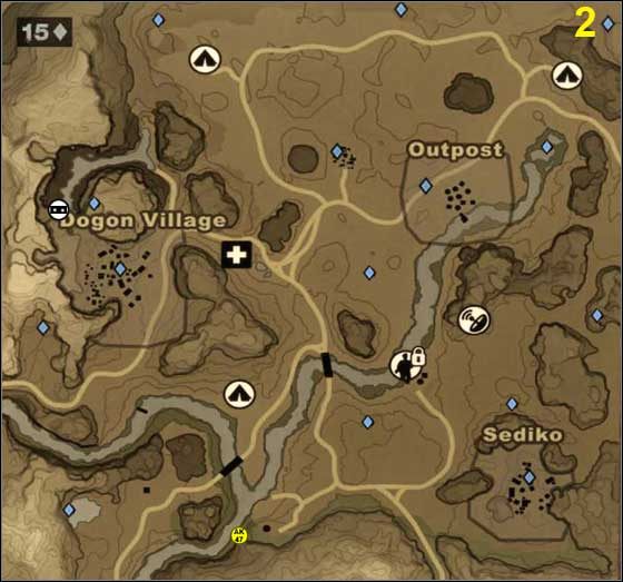 2 - Bowa-Seko - Sektory 1-3 | Mapy w Far Cry 2 - Far Cry 2 - poradnik do gry