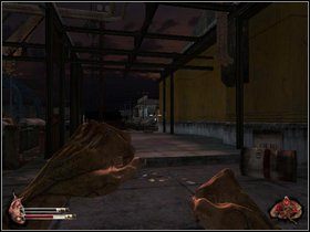 Popędź na przód barki - aby uniknąć kul, możesz użyć umiejętności przyśpieszania (symbol stopy) - Fabryka (część I) | Dusk-12 Strefa Śmierci - Dusk-12: Strefa Śmierci - poradnik do gry