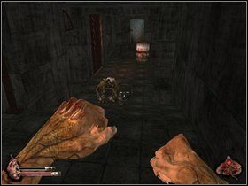 Wyjdź tunelem i przygotuj się na walkę z trzema małpo podobnymi stworami - Więzienie cz.3 | Dusk-12 Strefa Śmierci - Dusk-12: Strefa Śmierci - poradnik do gry