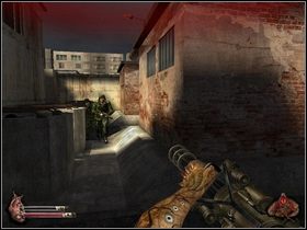 Gdy dojdziesz do końca drogi, wejdź na górę po drabinie po prawej stronie - Stacja telewizyjna cz.3 | Dusk-12 Strefa Śmierci - Dusk-12: Strefa Śmierci - poradnik do gry