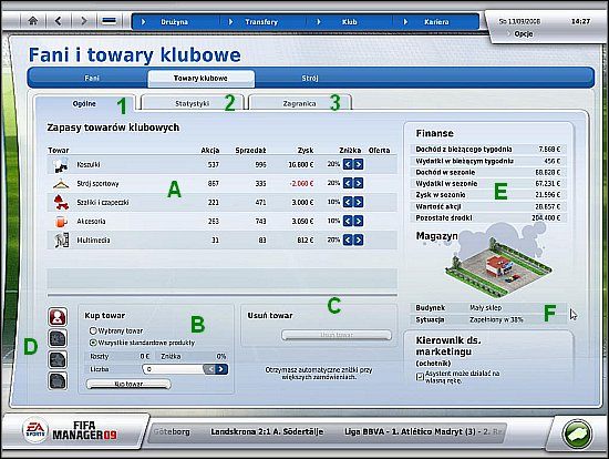 1 - Kibice i pamiątki klubowe - Klub - FIFA Manager 09 - poradnik do gry