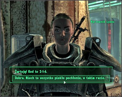 Wariant 4 - Wyślij Sarę do skażonej strefy - QUEST 13 - Zabierać to! (cz.2) | Główne questy Fallout 3 - Fallout 3 - poradnik do gry