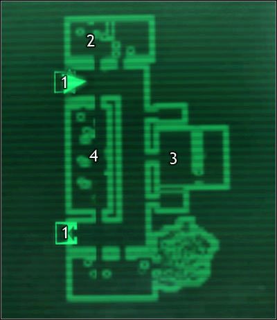 Oznaczenia: 1 - drzwi do Okręgu A - Mapy szczegółowe - Cytadela | Świat gry Fallout 3 - Fallout 3 - poradnik do gry