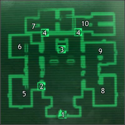 Oznaczenia: 1 - drzwi do Stołecznych Pustkowii - Mapy szczegółowe - Tenpenny Tower | Świat gry Fallout 3 - Fallout 3 - poradnik do gry