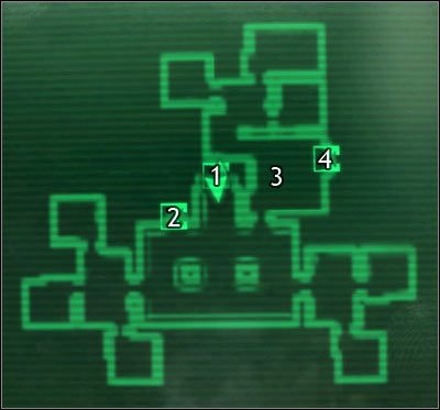 Oznaczenia: 1 - winda do Korytarza - Mapy szczegółowe - Tenpenny Tower | Świat gry Fallout 3 - Fallout 3 - poradnik do gry