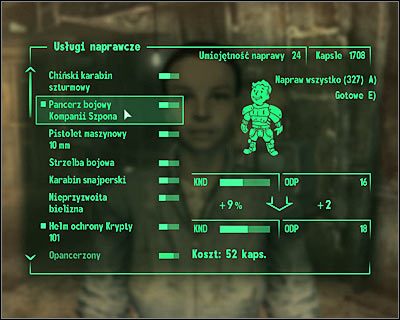 Używane przez Ciebie sprzęty mogą zostać naprawione przez niemal każdego handlarza - Wyposażenie - Przechowywanie przedmiotów | Porady Fallout 3 - Fallout 3 - poradnik do gry