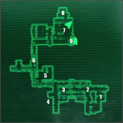 Oznaczenia na mapie: 1 - miejsce startu - Fallout 3: Ucieczka! (Escape!) - Fallout 3 - poradnik do gry