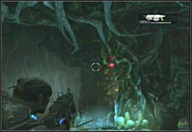 Po raz pierwszy napotkasz rdzennego mieszkańca tych terenów, czyli skałoczerwia - Rdzenne stworzenia | Mieszkańcy | Gears of War 2 - Gears of War 2 - poradnik do gry