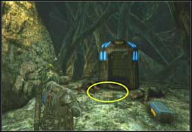 Nieco dalej zobaczysz szeroki korytarz, którym pobiegną Carmine i Dom - Rdzenne stworzenia | Mieszkańcy | Gears of War 2 - Gears of War 2 - poradnik do gry